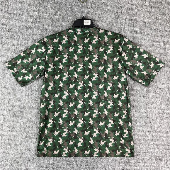 Zaxbys Shirt Mens Small Green Camo Fast Food Retail Employee Uniform Chicken - Picture 2 of 9